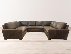 Braxton Leather U Sectional Sofa