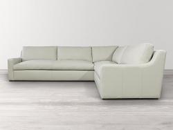 Julien Track Arm Leather "L" Sectional Sofa